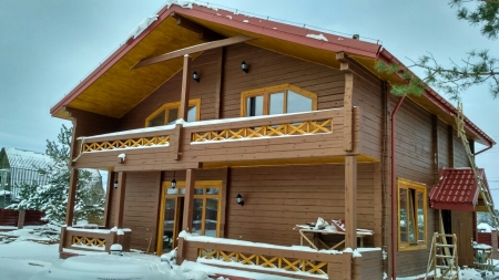 Срубы в процессе строительства_117